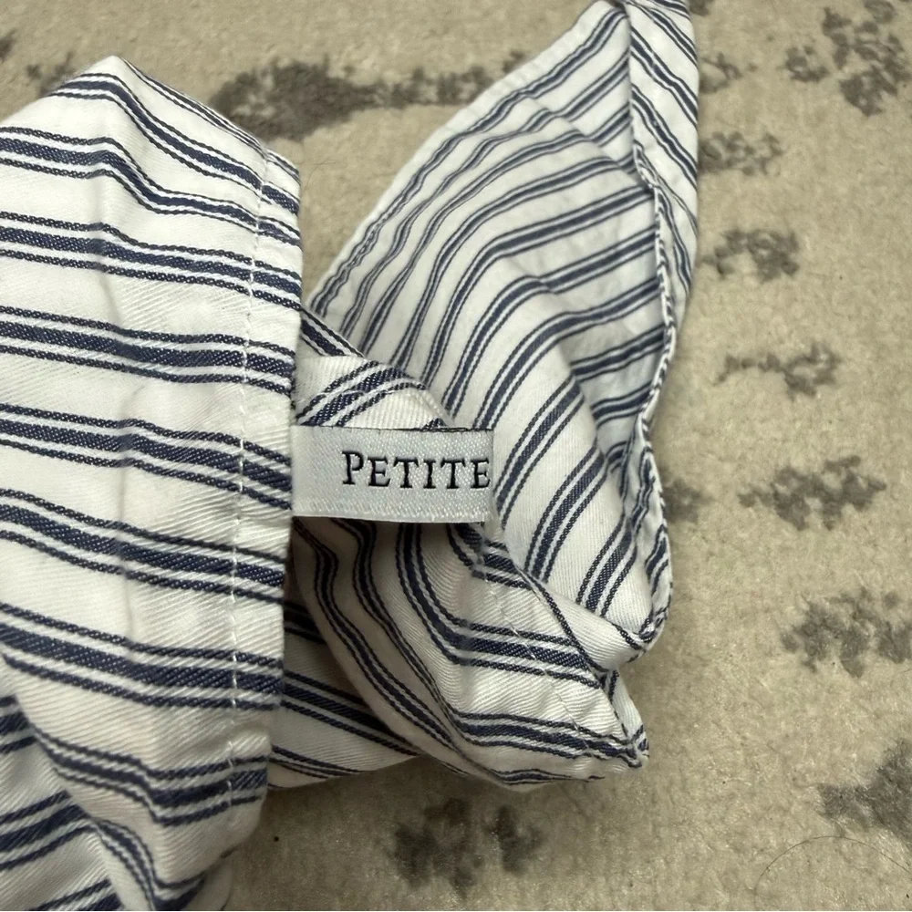 PETITE PLUME Cotton Striped Navy Dog Bandana